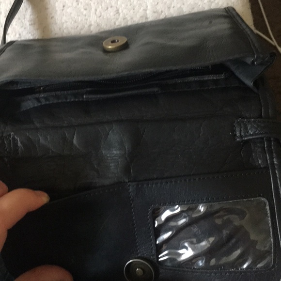 Black leather American Angel purse - Picture 6 of 7